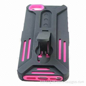 Case for iPhone 5, Made of PC + Silicone, Hollow-out Money, Mounts